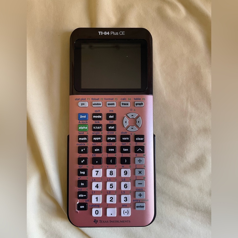 Texas Instruments Ti-84 Plus CE Calculator rose gold